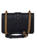 Pinko Leder-Umhängetasche in Schwarz - (B)21 x (H)13 x (T)7 cm