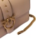 Pinko Skórzana torebka w kolorze beżowym - 27 x 16 x 7 cm