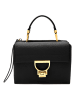 COCCINELLE Leder-Henkeltasche in Schwarz - (B)19 x (L)15 cm