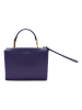 COCCINELLE Leren handtas donkerblauw - (B)19 x (H)15 x (D)8 cm