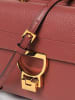 COCCINELLE Leder-Henkeltasche in Bordeaux - (B)19 x (H)15 x (T)8 cm