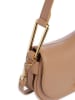 COCCINELLE Leder-Schultertasche in Hellbraun - (B)22 x (H)14 x (T)4 cm