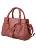 COCCINELLE Leder-Henkeltasche in Rotbraun - (B)24 x (H)17 x (T)12 cm