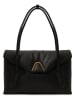 COCCINELLE Leder-Schultertasche in Schwarz - (B)37 x (H)22,5 x (T)17 cm