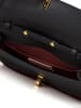 COCCINELLE Leder-Umhängetasche in Schwarz/ Bordeaux - (B)22 x (H)14 x (T)3 cm