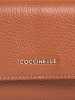 COCCINELLE Leder-Geldbörse in Hellbraun - (B)14 x (H)10 cm