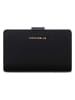 COCCINELLE Leder-Geldbörse in Schwarz - (B)13 x (H)9 cm