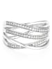 DIAMOND & CO Witgouden ring "Nos chemins" met diamanten