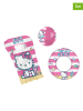 Happy People 3tlg. Strandset "Hello Kitty" in Rosa - ab 3 Jahren