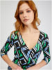 orsay Kleid in Schwarz/ Grün/ Hellblau