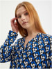 orsay Bluse in Blau/ Schwarz