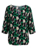 orsay Bluse in Grün/ Schwarz/ Creme