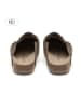 teegu Leder-Clogs in Braun