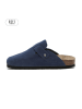 teegu Leren clogs donkerblauw