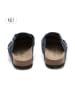 teegu Leder-Clogs in Dunkelblau