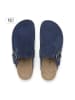 teegu Leder-Clogs in Dunkelblau
