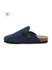 teegu Leren clogs donkerblauw