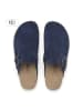 teegu Leren clogs donkerblauw
