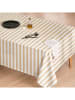 mint Deco Tafelkleed "Basics Koda" wit/mosterdgeel