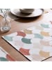 Mint Rugs 2-delige set: placemats "Miren" beige/blauw/bruin - (L)50 x (B)40 cm