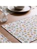 Mint Rugs 2-delige set: placemats "Thelma" wit/lichtroze/geel - (L)50 x (B)40 cm