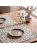 Mint Rugs 2-delige set: placemats "Thelma" wit/lichtroze/geel - (L)50 x (B)40 cm