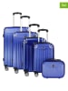 Canadian Peak 5tlg. Hardcase-Trolleyset "Softlesseak" in Blau