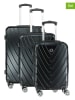 Canadian Peak 3tlg. Hardcase-Trolleyset "Salamanqueak" in Schwarz