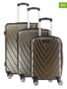 Canadian Peak 3-delige hardcase-trolleyset "Salamanqueak" bruin