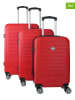 Canadian Peak 3tlg. Hardcase-Trolleyset "Santiegoeak" in Rot