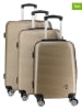 Canadian Peak 3-delige hardcase-trolleyset "Solomuneak" goudkleurig