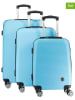 Canadian Peak 3tlg. Hardcase-Trolleyset "Solomuneak" in Hellblau