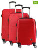 Canadian Peak 3tlg. Hardcase-Trolleyset "Solomuneak" in Rot