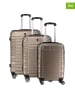 Canadian Peak 3-delige hardcase-trolleyset "Sourcingeak" lichtbruin