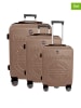 Canadian Peak 3tlg. Hardcase-Trolleyset "Stanisleak" in Hellbraun