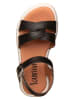 lamino Leren sandalen zwart