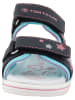 Tom Tailor Sandalen zwart/turquoise