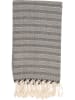 Samimi Hamamtuch in Schwarz/ Grau - (L)180 x (B)100 cm