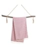 Samimi Hamamtuch in Dunkelrot/ Rosé - (L)180 x (B)100 cm