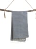 Towel to Go Hamamtuch in Dunkelblau/ Schwarz - (L)180 x (B)100 cm