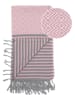 Samimi Chusta hammam "Sahara" w kolorze szaro-jasnoróżowym - 180 x 100 cm