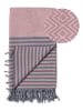 Samimi Hamamtuch "Sahara" in Grau/ Rosa - (L)180 x (B)100 cm