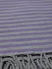 Samimi Hamamtuch "Sahara" in Lila/ Grau - (L)180 x (B)100 cm