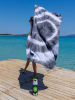 Towel to Go 2in1-Strandtuch und Pareo in Schwarz/ Weiß - (L)180 x (B)100 cm