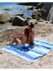 Towel to Go Ręcznik plażowy w kolorze błękitno-biało-niebieskim - 200 x 200 cm