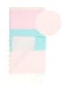 Towel to Go Strandlaken "Towel To Go" lichtroze/turquoise - (L)180 x (B)100 cm