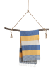 Towel to Go Strandlaken "Towel To Go" blauw/geel - (L)180 x (B)100 cm