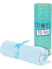 Pandora Strandtuch "Towel to Go - Malibu" in Türkis - (L)180 x (B)100 cm