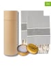 Towel to Go 3-delige set: "Wellness & Spa" lichtgrijs - (L)90 x (B)45 cm