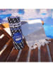 Towel to Go Strandlaken "Towel to Go - Palermo" lichtblauw/zwart - (L)180 x (B)100 cm